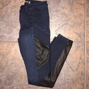 Women’s moto jean/leather